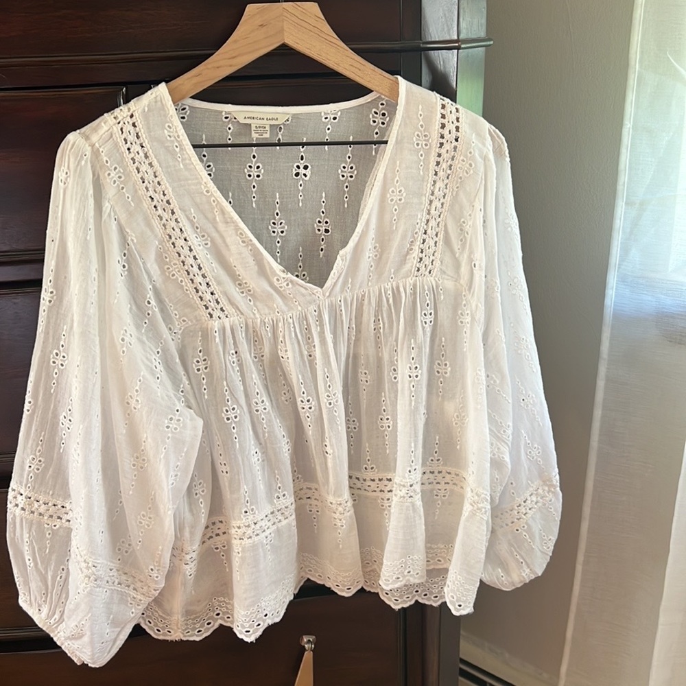 Beautiful linen white blouse